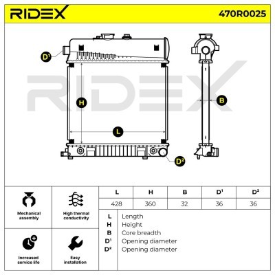 Chłodnica RIDEX 470R0025 470R0025 - foto 5