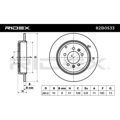 Tarcza hamulcowa RIDEX 82B0533 82B0533 - foto 4
