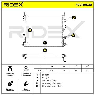 Chłodnica RIDEX 470R0528 470R0528 - foto 6
