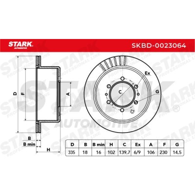 Tarcza hamulcowa Stark SKBD-0023064 SKBD-0023064 - foto 5