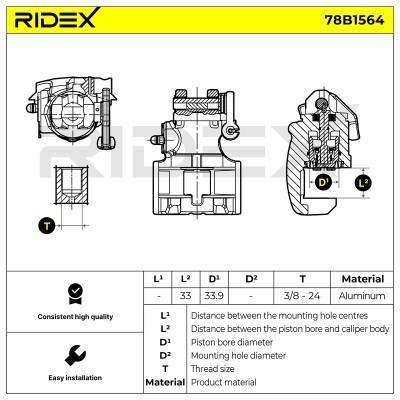 Zacisk Hamulcowy RIDEX 78B1564 78B1564 - foto 5