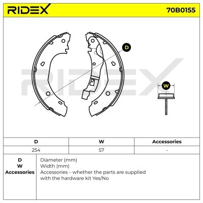 Klocki hamulcowe RIDEX 70B0155 70B0155 - foto 4