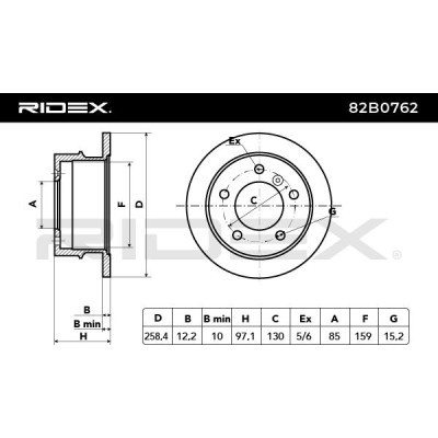 Tarcza hamulcowa RIDEX 82B0762 82B0762 - foto 4