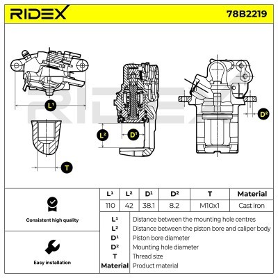 Zacisk Hamulcowy RIDEX 78B2219 78B2219 - foto 6