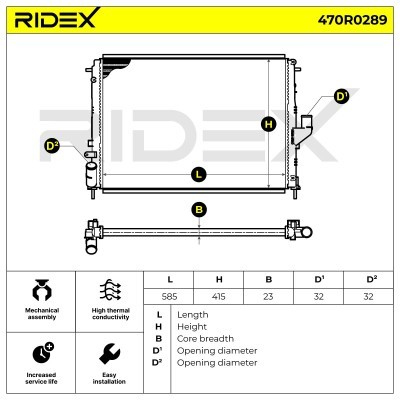 Chłodnica RIDEX 470R0289 470R0289 - foto 7