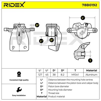 Zacisk Hamulcowy RIDEX 78B0192 78B0192 - foto 6