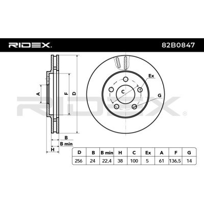 Tarcza hamulcowa RIDEX 82B0847 82B0847 - foto 4