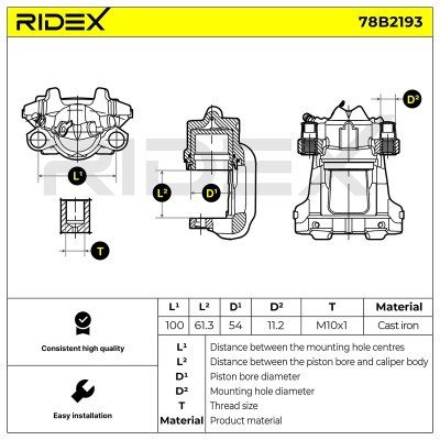 Zacisk Hamulcowy RIDEX 78B2193 78B2193 - foto 6