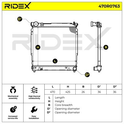 Chłodnica RIDEX 470R0763 470R0763 - foto 5