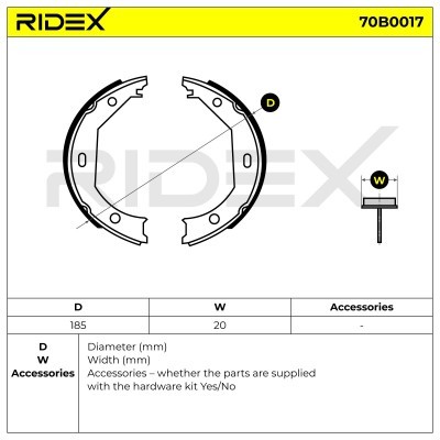 Klocki hamulcowe RIDEX 70B0017 70B0017 - foto 5