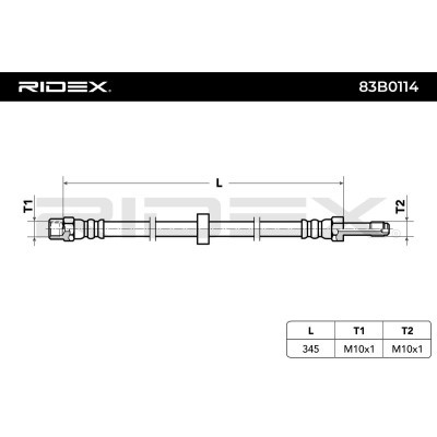 Przewód hamulcowy elast RIDEX 83B0114 83B0114 - foto 4