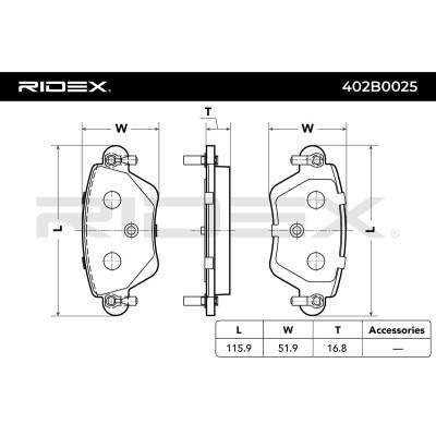 Klocki hamulcowe RIDEX 402B0025 402B0025 - foto 4