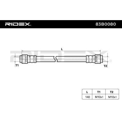 Przewód hamulcowy elast RIDEX 83B0080 83B0080 - foto 4