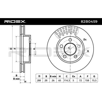 Tarcza hamulcowa RIDEX 82B0459 82B0459 - foto 5