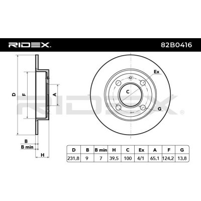 Tarcza hamulcowa RIDEX 82B0416 82B0416 - foto 6