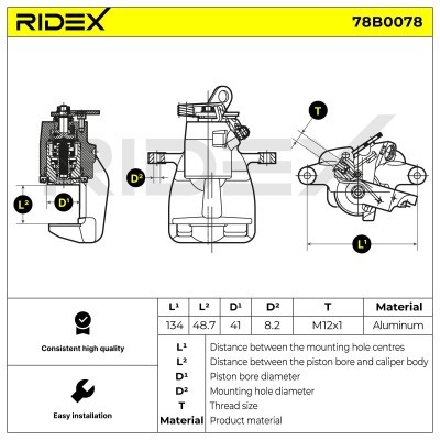 Zacisk Hamulcowy RIDEX 78B0078 78B0078 - foto 5
