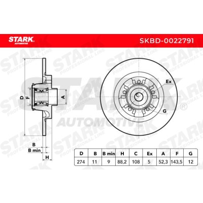 Tarcza hamulcowa Stark SKBD-0022791 SKBD-0022791 - foto 5