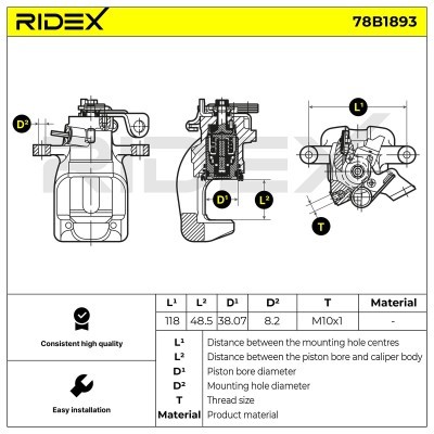 Zacisk Hamulcowy RIDEX 78B1893 78B1893 - foto 6