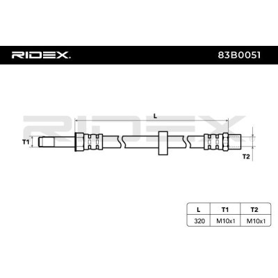Przewód hamulcowy elast RIDEX 83B0051 83B0051 - foto 3
