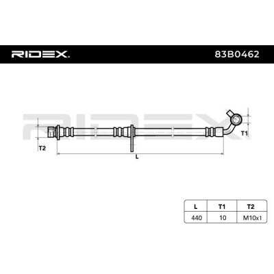 Przewód hamulcowy elast RIDEX 83B0462 83B0462 - foto 6