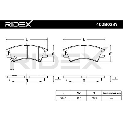 Klocki hamulcowe RIDEX 402B0287 402B0287 - foto 9