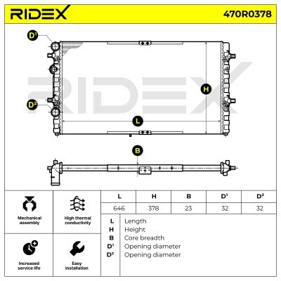 Chłodnica RIDEX 470R0378 470R0378 - foto 8