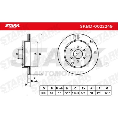 Tarcza hamulcowa Stark SKBD-0022249 SKBD-0022249 - foto 5