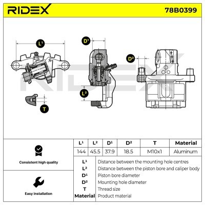 Zacisk Hamulcowy RIDEX 78B0399 78B0399 - foto 8