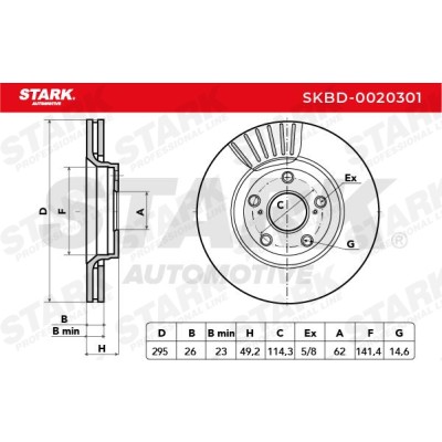 Tarcza hamulcowa Stark SKBD-0020301 SKBD-0020301 - foto 5