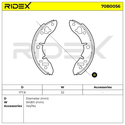 Klocki hamulcowe RIDEX 70B0056 70B0056 - foto 6