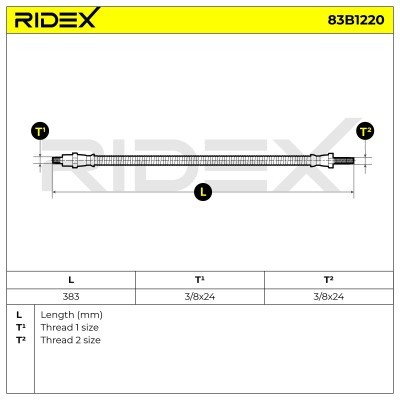 Przewód hamulcowy elast RIDEX 83B1220 83B1220 - foto 5