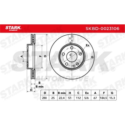 Tarcza hamulcowa Stark SKBD-0023106 SKBD-0023106 - foto 5