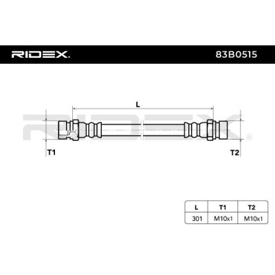 Przewód hamulcowy elast RIDEX 83B0515 83B0515 - foto 5