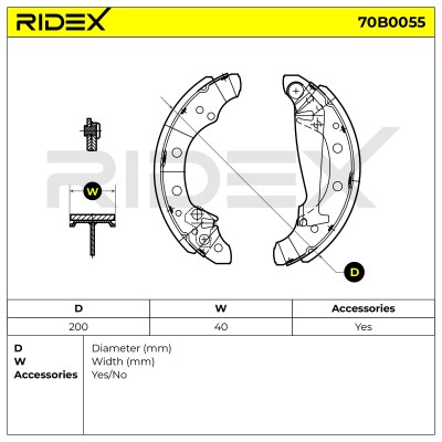 Klocki hamulcowe RIDEX 70B0055 70B0055 - foto 6