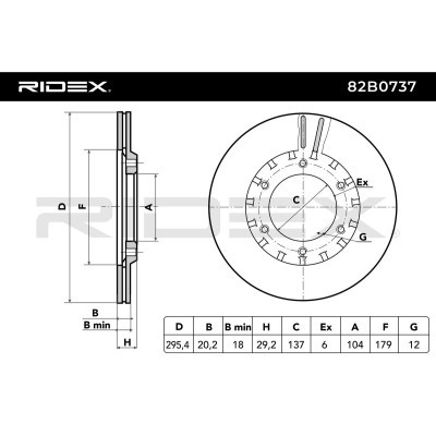 Tarcza hamulcowa RIDEX 82B0737 82B0737 - foto 3