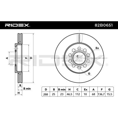 Tarcza hamulcowa RIDEX 82B0651 82B0651 - foto 3