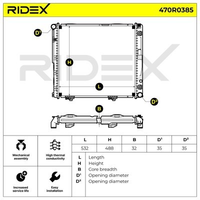 Chłodnica RIDEX 470R0385 470R0385 - foto 5