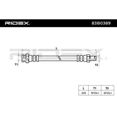 Przewód hamulcowy elast RIDEX 83B0389 83B0389 - foto 5