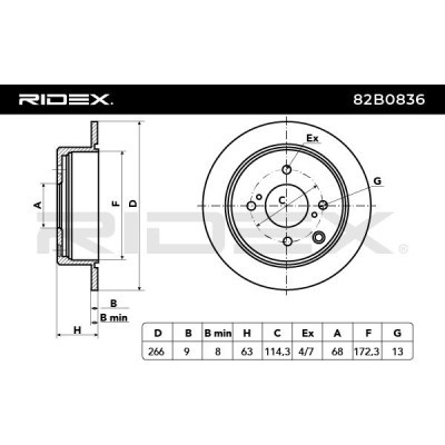 Tarcza hamulcowa RIDEX 82B0836 82B0836 - foto 4