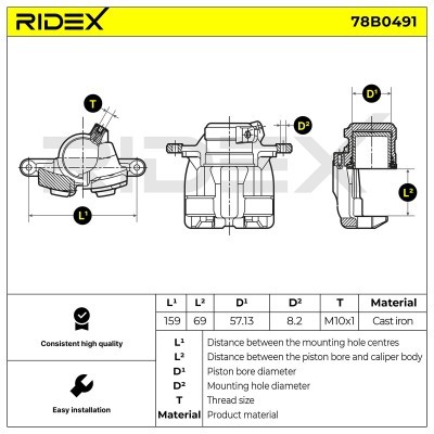 Zacisk Hamulcowy RIDEX 78B0576 78B0576 - foto 6