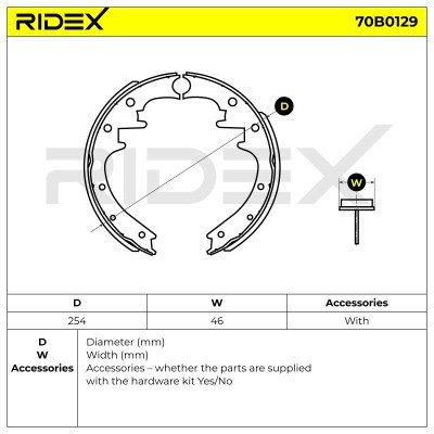 Klocki hamulcowe RIDEX 70B0129 70B0129 - foto 5