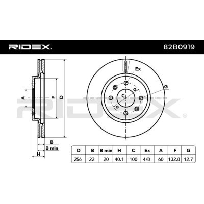 Tarcza hamulcowa RIDEX 82B0919 82B0919 - foto 6