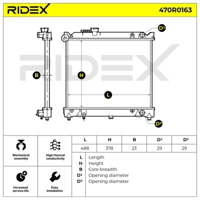 Chłodnica RIDEX 470R0163 470R0163 - foto 4