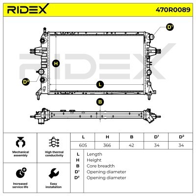 Chłodnica RIDEX 470R0089 470R0089 - foto 7