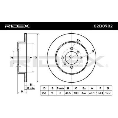 Tarcza hamulcowa RIDEX 82B0782 82B0782 - foto 4