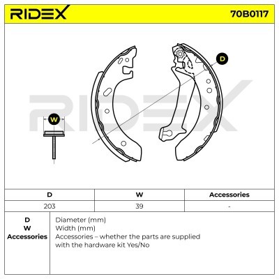 Klocki hamulcowe RIDEX 70B0117 70B0117 - foto 5