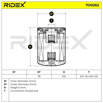 Filtr Oleju RIDEX 7O0262 7O0262 - foto 6