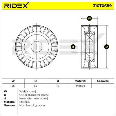 Rolka Napinacza Rozrządu RIDEX 310T0689 310T0689 - foto 6