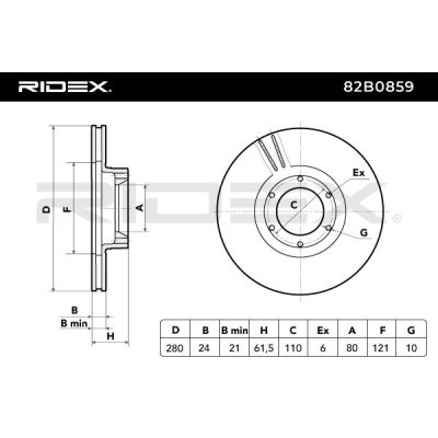 Tarcza hamulcowa RIDEX 82B0859 82B0859 - foto 6
