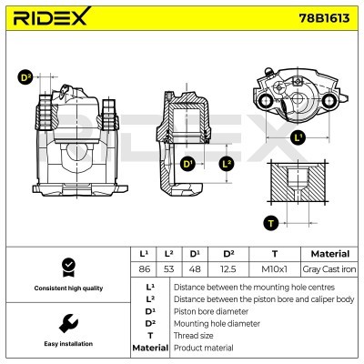 Zacisk Hamulcowy RIDEX 78B1613 78B1613 - foto 6